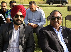 Tow Seniors Watch The Game